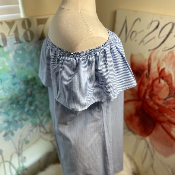 EUC PerSeption Women off the shoulder shift dress - Picture 4 of 9